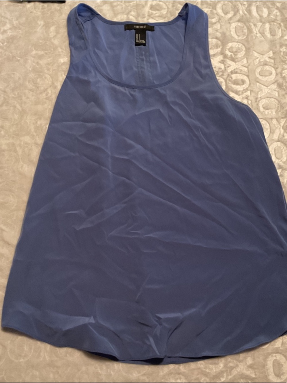 Forever 21 Blue Sleeveless Scoop Neck Tank